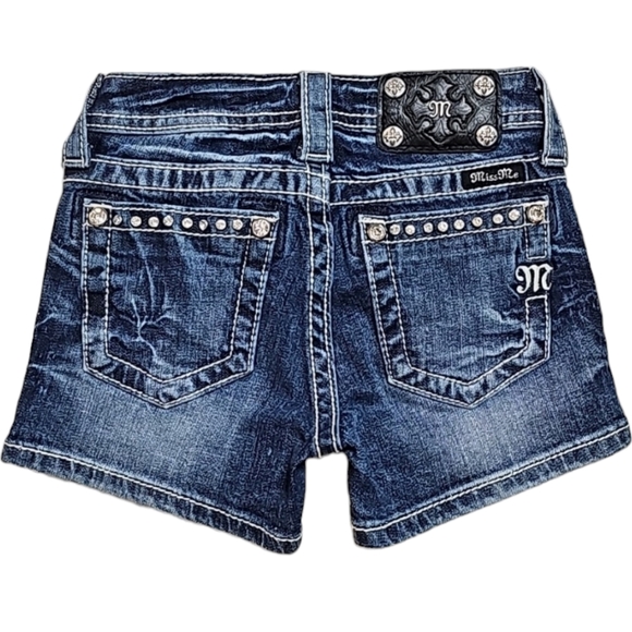 Miss Me Shorts. (Youth) Girl's Size: Waist 10x2.5 Inseam. - Picture 2 of 11